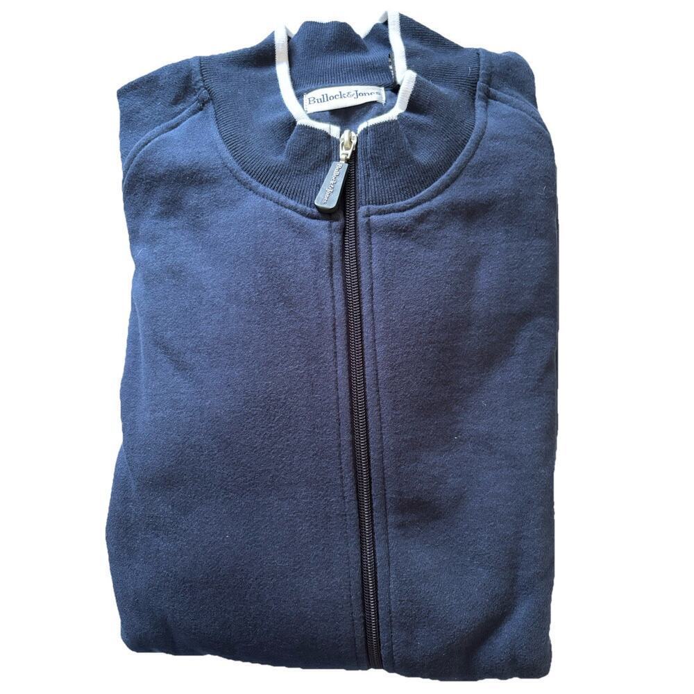 Bullock & Jones XL Zip Up Sweatshirt Navy Blue L/S Full Zip Jacket NWT